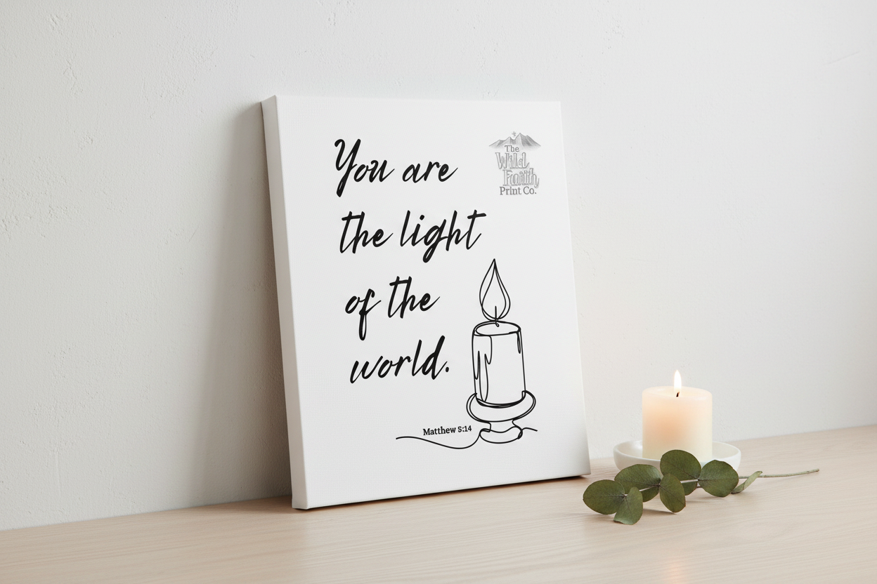 Canvas Leaning Mockup