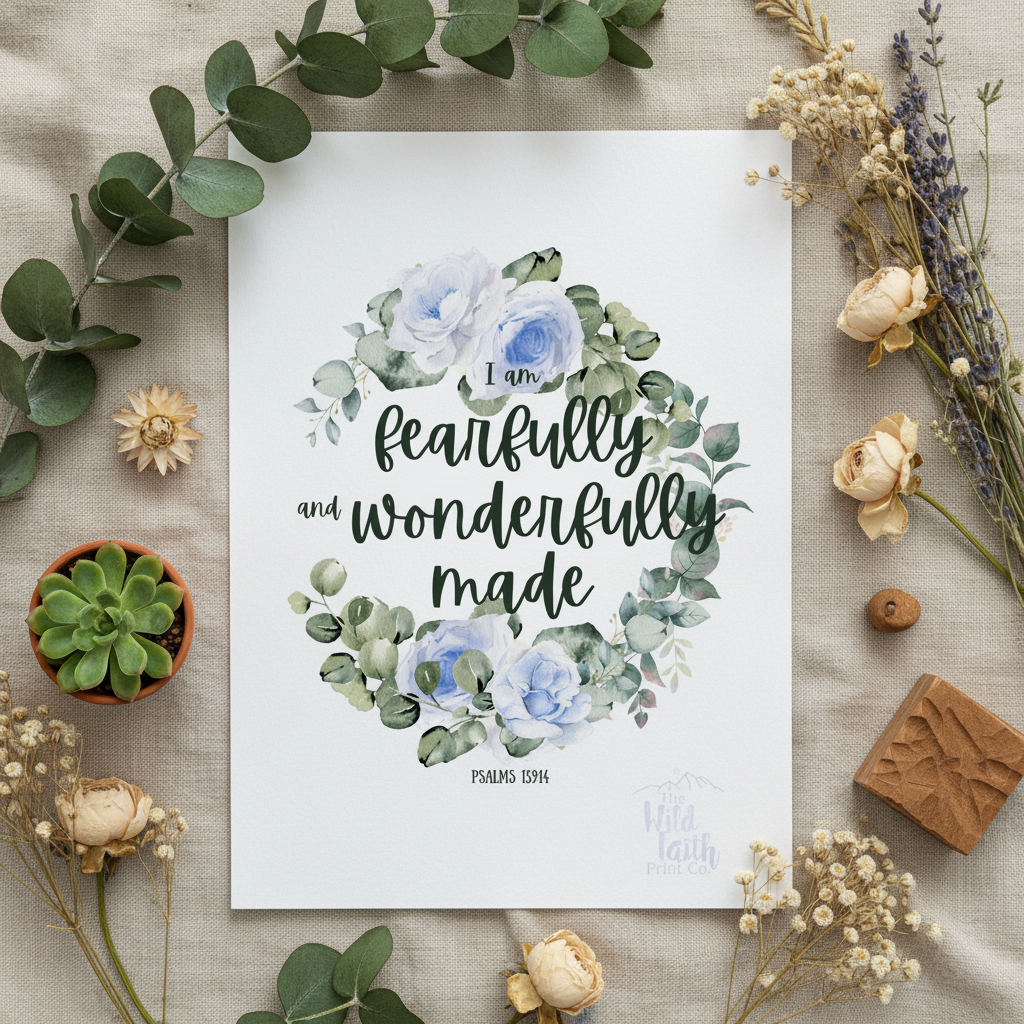 Flat Lay Mockup — Blue