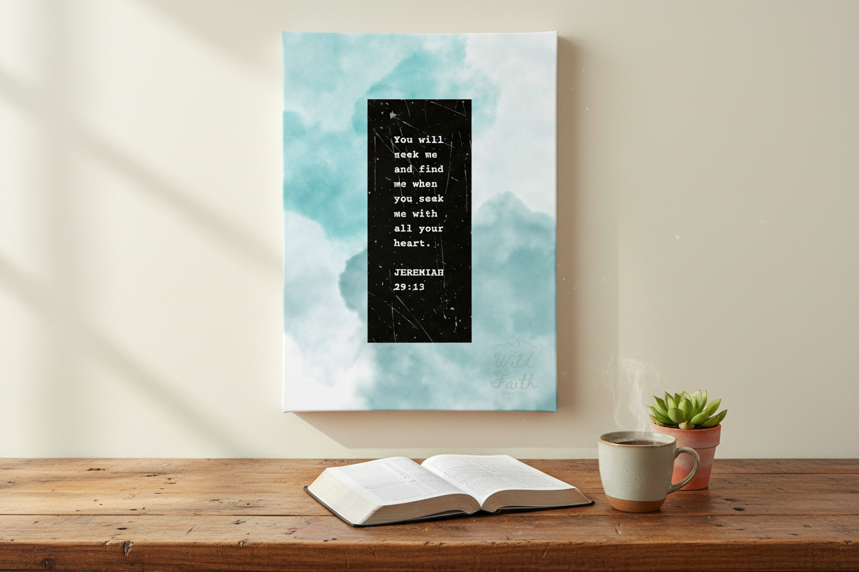 Jeremiah 29:13 – Desk Vignette Canvas Mockup