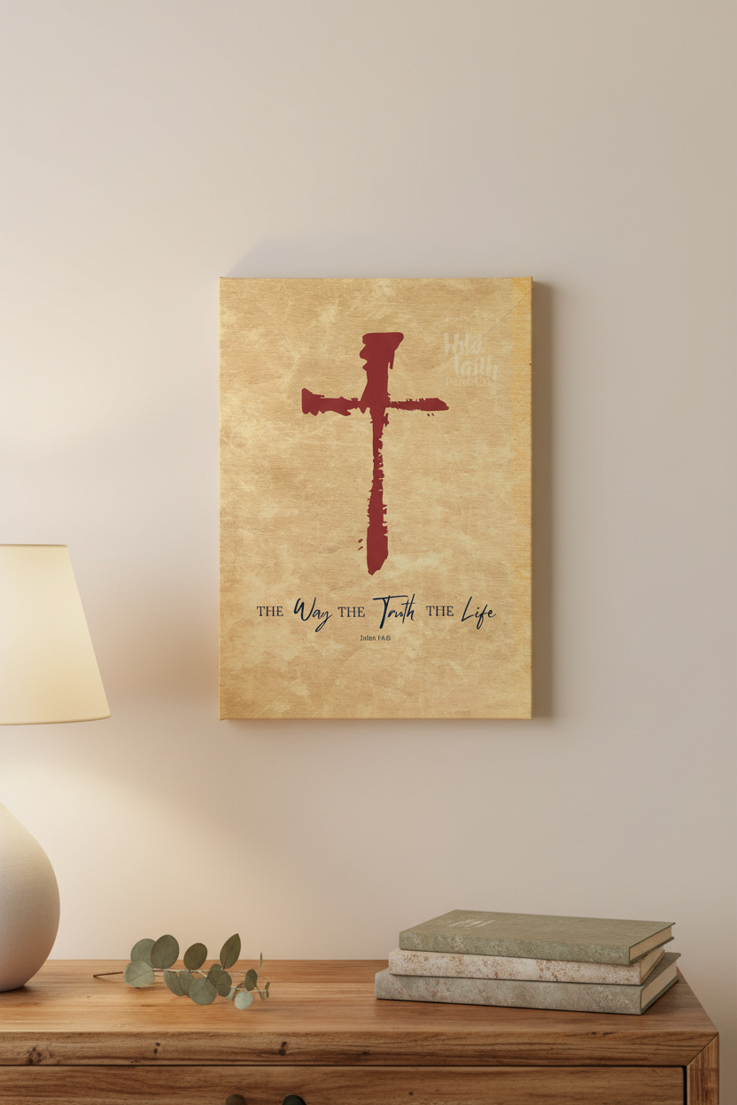 John 14:6 – Small Canvas Nightstand Mockup