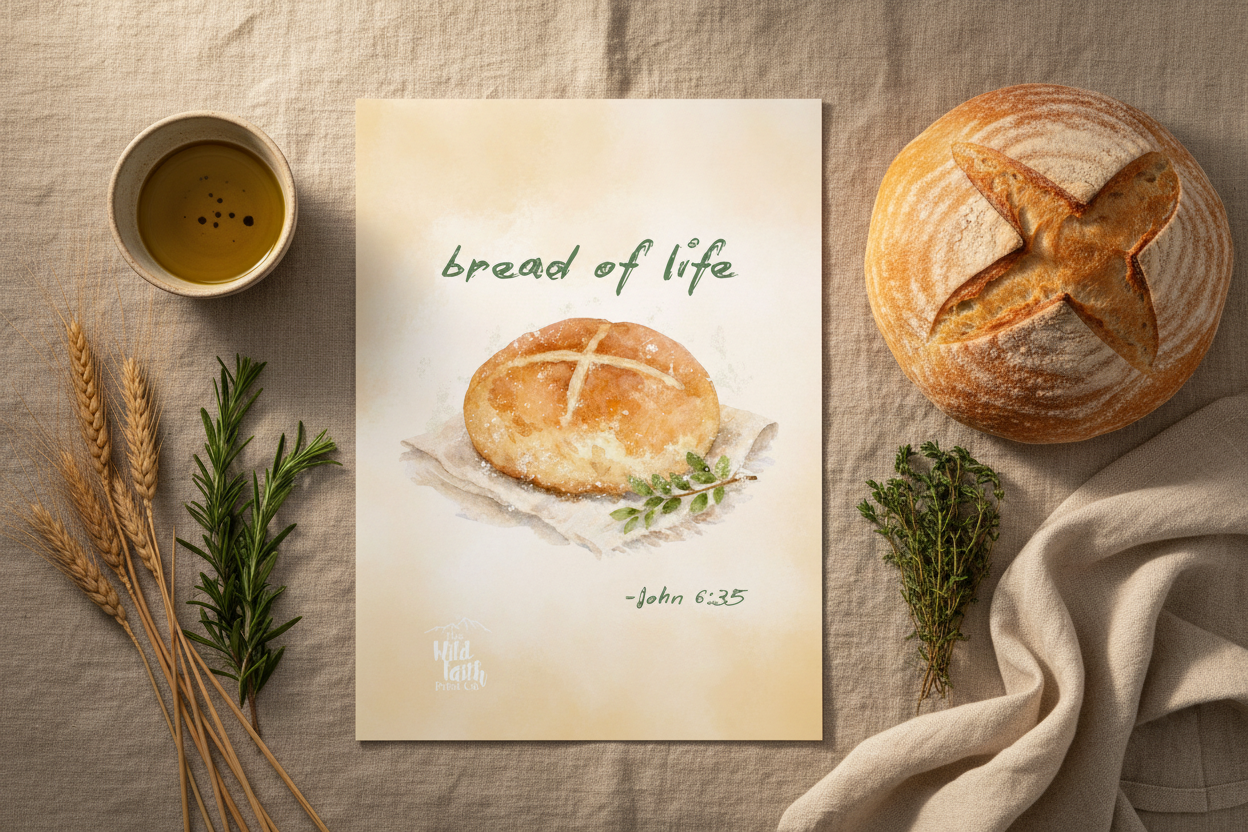 John 6:35 Flat Lay Mockup