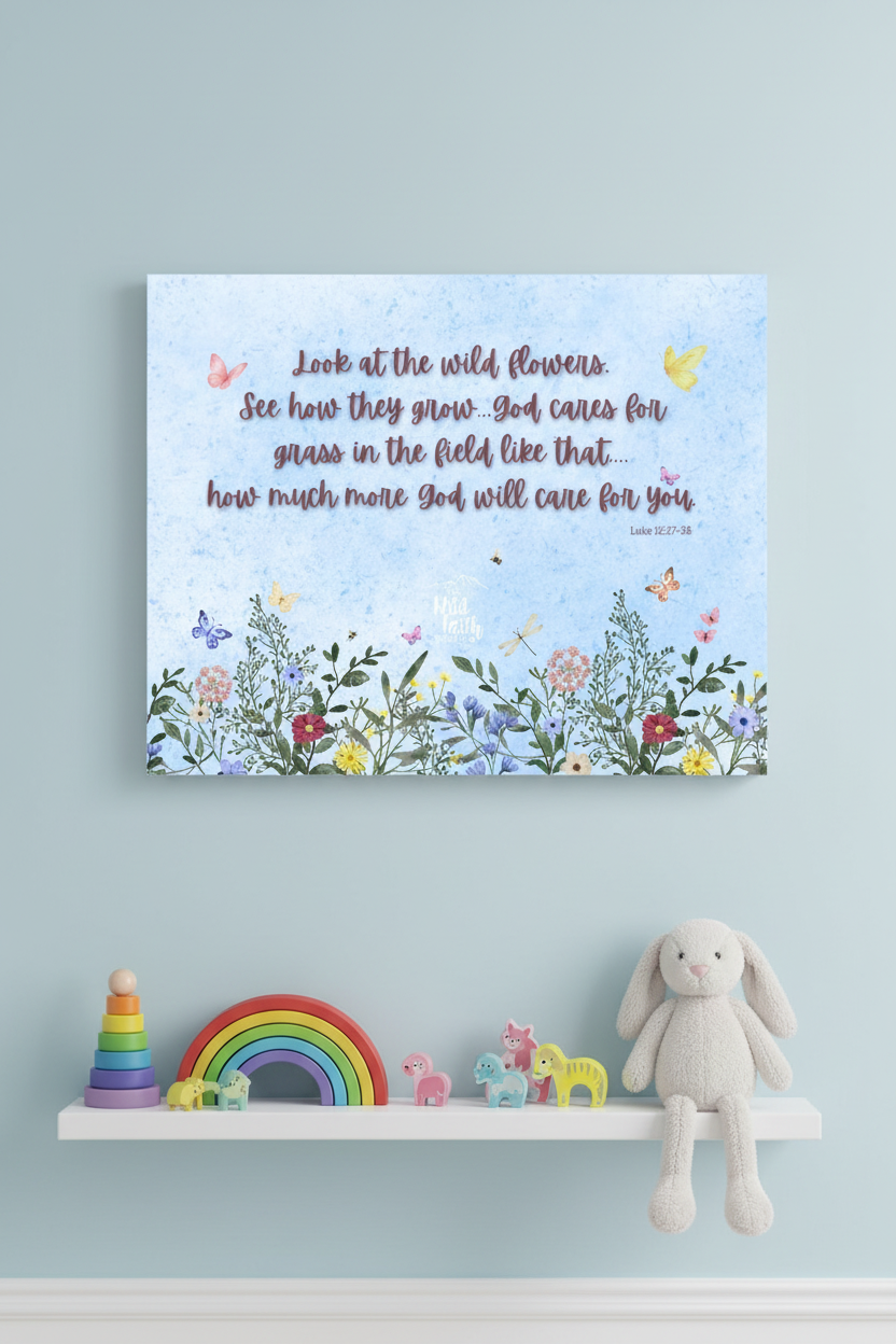 Luke 12:27-28 Canvas - Child's Room