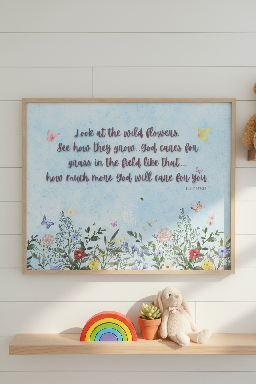 Luke 12:27-28 - Child's Room with Shelf