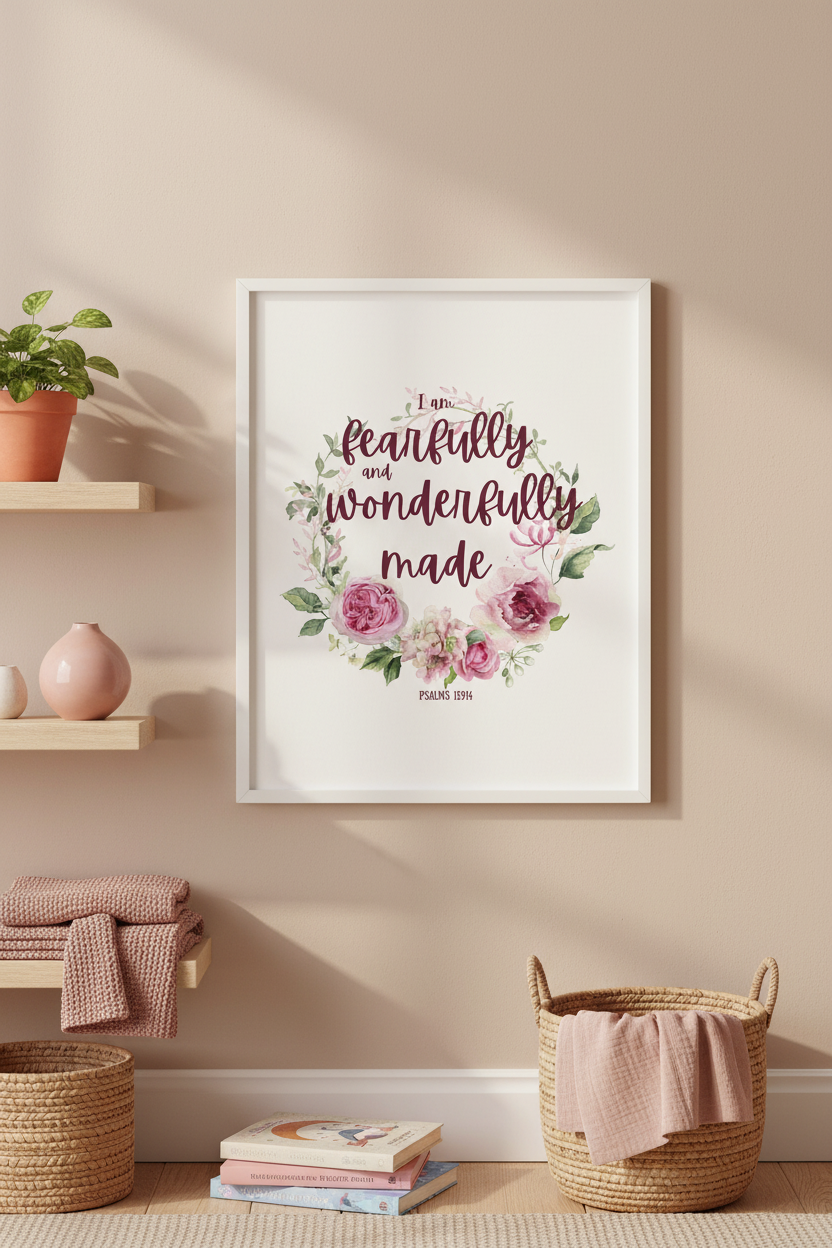 Nursery Wall Mockup — Pink