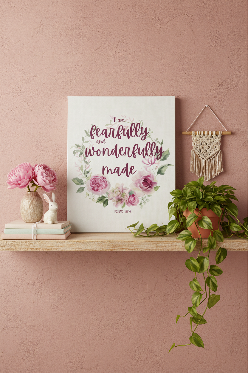 Pink Canvas — 8x10 Nursery Shelf