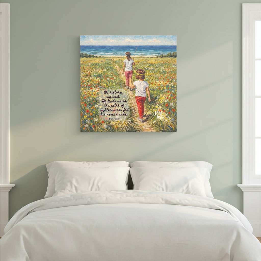 Sage Bedroom Canvas Mockup