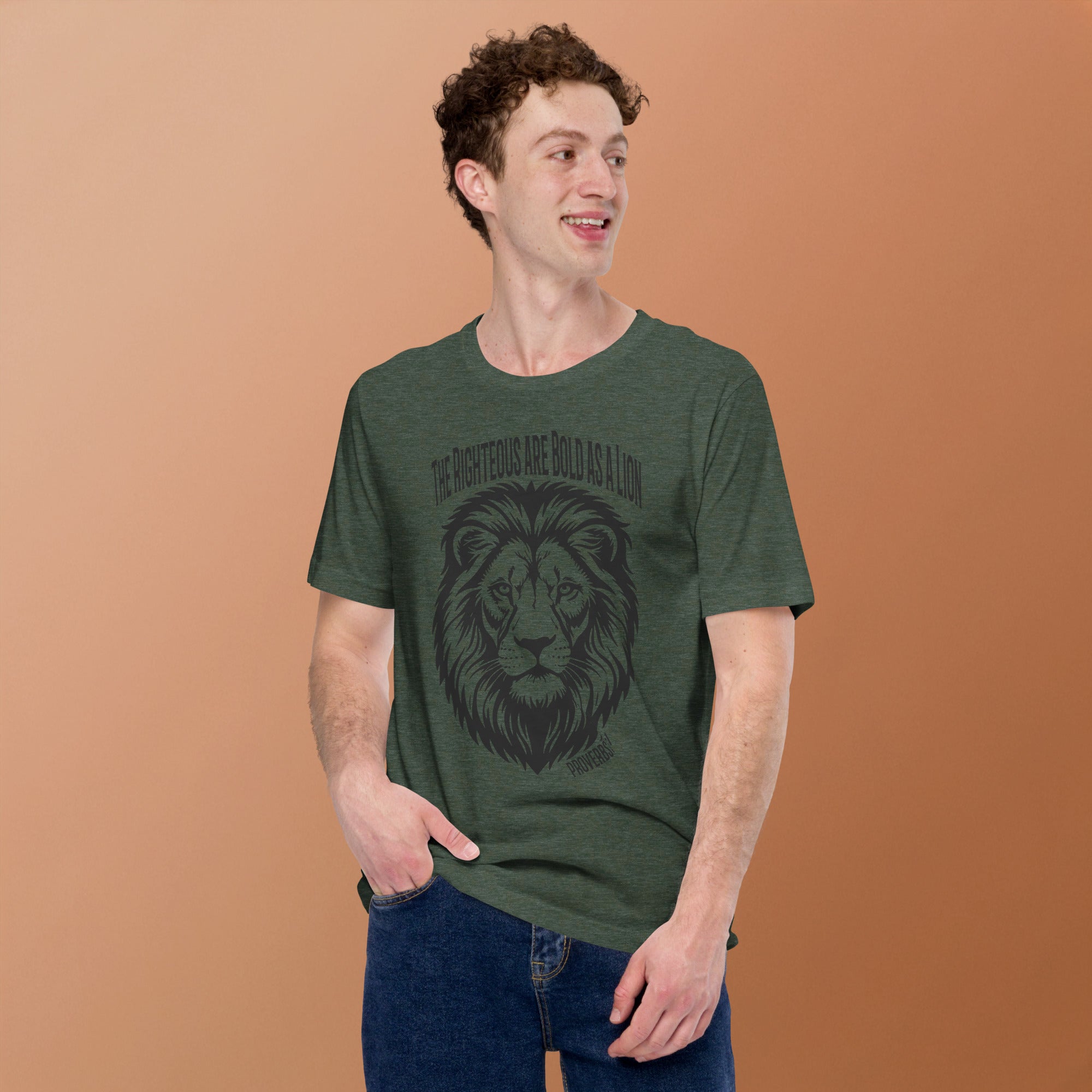 Bold As A Lion | Proverbs 28:1 Faith T-Shirt