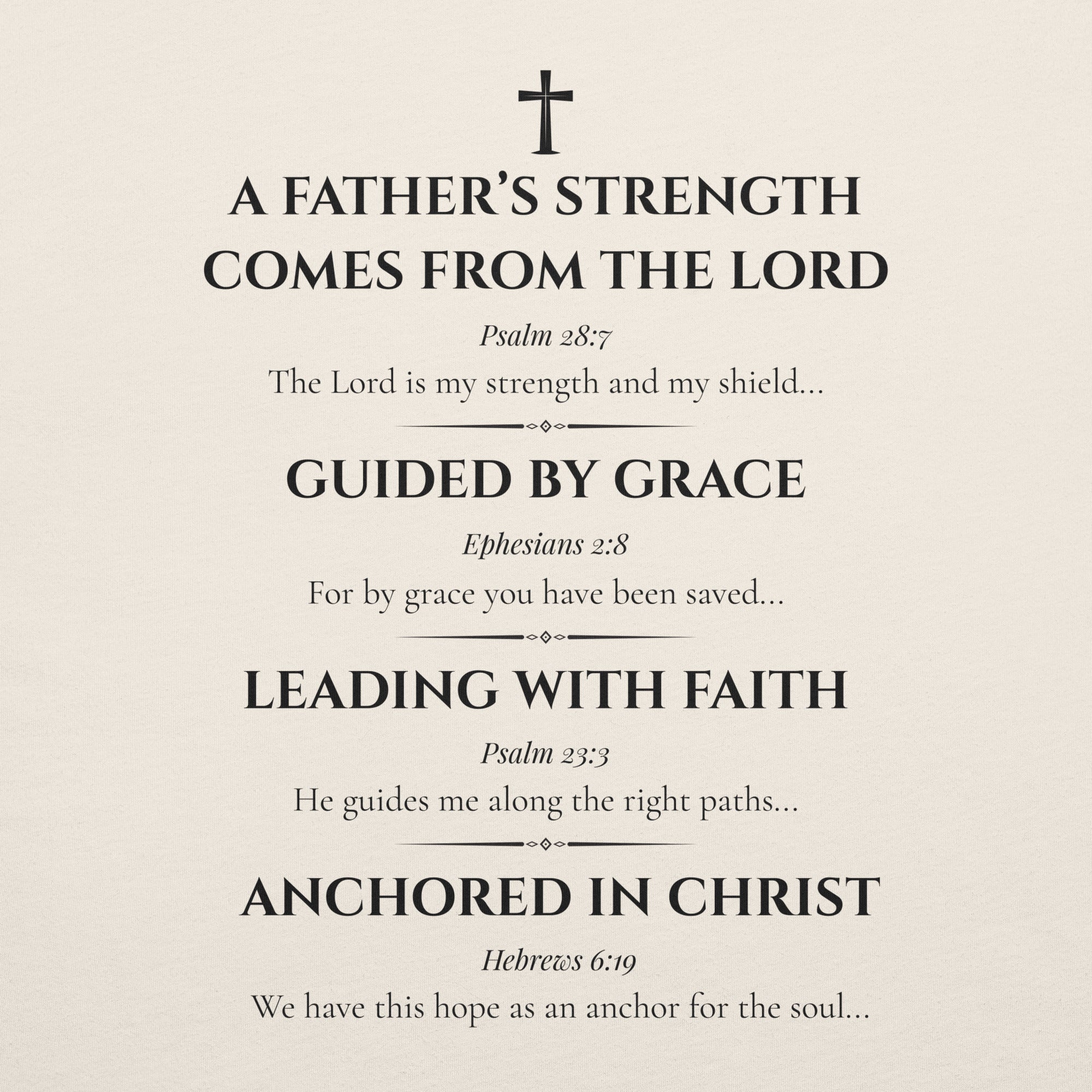 Text with religious quotes and verses on a beige background